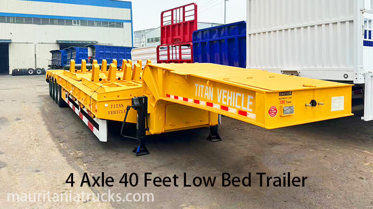 4 Axle 40 Feet Low Bed Trailer for Sale in Mauritania, Nouakchott
