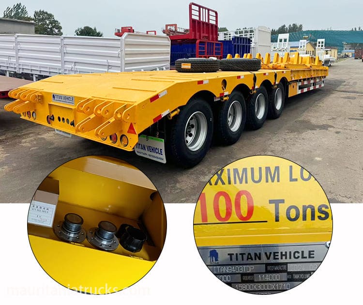 4 Axle 40 Feet Low Bed Trailer for Sale in Mauritania, Nouakchott