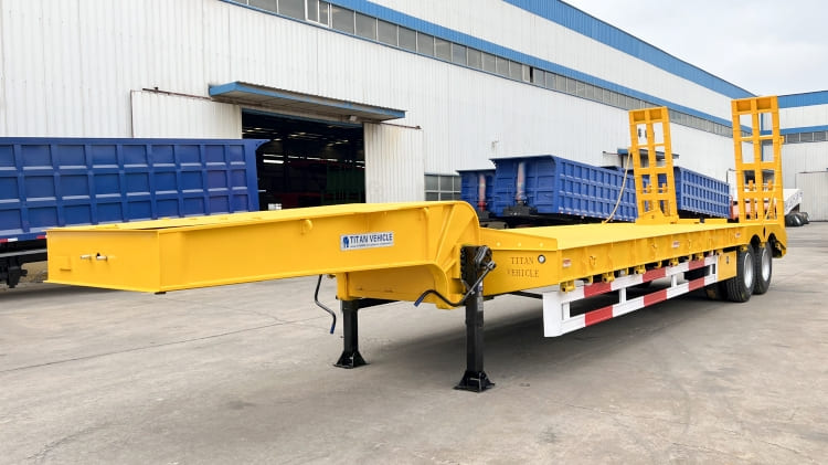 2 Axle 40Ft Semi Low Bed Trailer Types for Sale in Mauritania